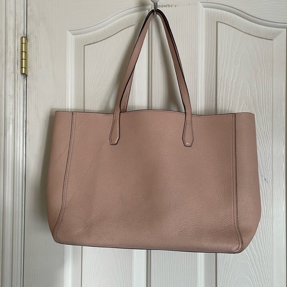 Tory Burch Blake Shell Pink Pebbled Leather Tote Bag - Picture 3 of 11